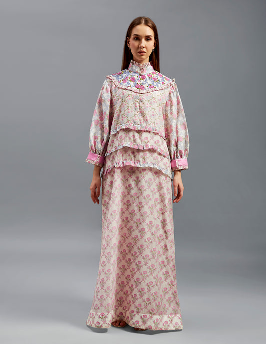 Meera Kaftan With Full Hand 3D Embroidery