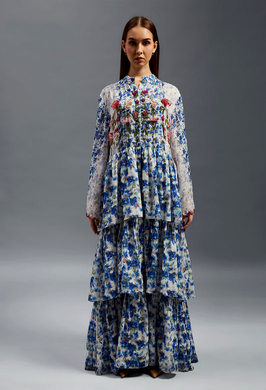 Layla Kaftan With 3D Embroidery Design & Beading