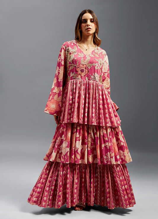 Azza Kaftan Fully Sequined