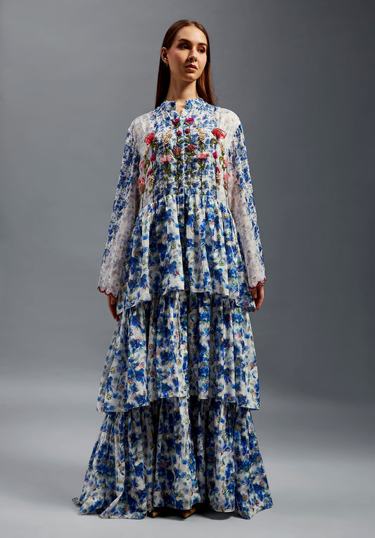 Layla Kaftan With 3D Embroidery Design & Beading