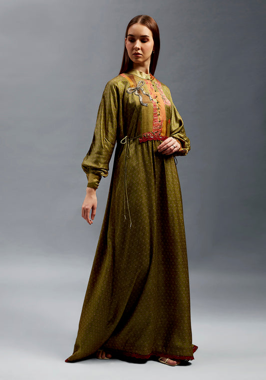 Reem Kaftan With Crochet Details