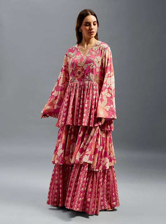 Azza Kaftan Fully Sequined